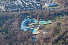 Vue aérienne de Parc de baignade à Wörth am Rhein dans le département Rhénanie-Palatinat, Allemagne