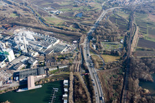 Vue aérienne de B10 à le quartier Knielingen in Karlsruhe dans le département Bade-Wurtemberg, Allemagne