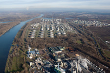Vue oblique de MIRO à le quartier Knielingen in Karlsruhe dans le département Bade-Wurtemberg, Allemagne
