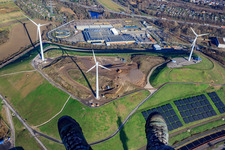 Vue oblique de WKA à la poubelle à le quartier Rheinhafen in Karlsruhe dans le département Bade-Wurtemberg, Allemagne