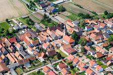 Vue oblique de Erlenbach bei Kandel dans le département Rhénanie-Palatinat, Allemagne