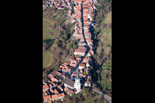 Vue aérienne de Vieille ville et centre-ville Hinterstädel Ludwigstrasse à Jockgrim dans le département Rhénanie-Palatinat, Allemagne