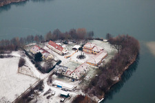 Vue oblique de Deutschhof, Am Deutschewühl à Speyer dans le département Rhénanie-Palatinat, Allemagne