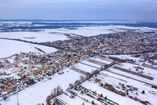 Vue aérienne de Saarstraße à Kandel dans le département Rhénanie-Palatinat, Allemagne