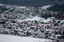 Quartier Schaidt in Wörth am Rhein dans le département Rhénanie-Palatinat, Allemagne hors des airs