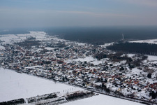 Quartier Schaidt in Wörth am Rhein dans le département Rhénanie-Palatinat, Allemagne depuis l'avion