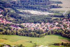 Lauterbourg dans le département Bas Rhin, France du point de vue du drone