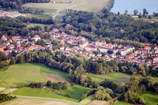 Lauterbourg dans le département Bas Rhin, France d'un drone