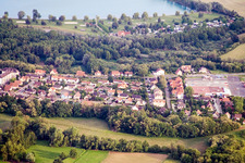 Lauterbourg dans le département Bas Rhin, France vu d'un drone