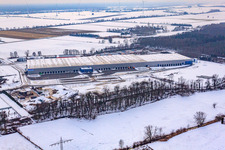 Vue aérienne de Zone commerciale Im Horst, centre logistique à le quartier Minderslachen in Kandel dans le département Rhénanie-Palatinat, Allemagne