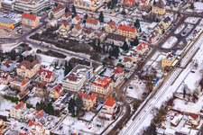 Vue aérienne de Bismarckstrasse Gartenstr à Kandel dans le département Rhénanie-Palatinat, Allemagne