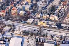 Vue aérienne de Gare à Kandel dans le département Rhénanie-Palatinat, Allemagne