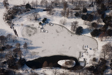 Parc du Château à le quartier Innenstadt-West in Karlsruhe dans le département Bade-Wurtemberg, Allemagne vue d'en haut
