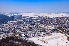 Vue aérienne de Du sud-est à Kandel dans le département Rhénanie-Palatinat, Allemagne