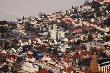 Vue aérienne de Église Saint-Pie à Kandel dans le département Rhénanie-Palatinat, Allemagne