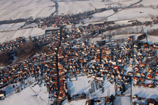 Vue d'oiseau de Quartier Ingenheim in Billigheim-Ingenheim dans le département Rhénanie-Palatinat, Allemagne