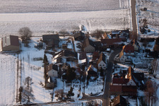 Vue aérienne de Cour de l'aumônier à le quartier Deutschhof in Kapellen-Drusweiler dans le département Rhénanie-Palatinat, Allemagne