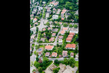 Vue aérienne de SO, Am Stangenacker à le quartier Südweststadt in Pforzheim dans le département Bade-Wurtemberg, Allemagne