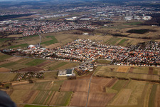 Quartier Neuthard in Karlsdorf-Neuthard dans le département Bade-Wurtemberg, Allemagne vue d'en haut