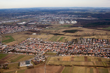 Quartier Neuthard in Karlsdorf-Neuthard dans le département Bade-Wurtemberg, Allemagne vue du ciel