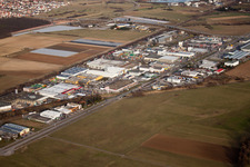 Vue aérienne de Zone industrielle d'Am Mantel à Bruchsal dans le département Bade-Wurtemberg, Allemagne