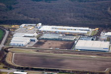 Vue aérienne de Zone industrielle Ouest II, DEBATIN à Bruchsal dans le département Bade-Wurtemberg, Allemagne
