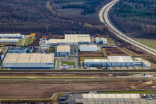Vue aérienne de Zone industrielle Ouest II, BLANCO à Bruchsal dans le département Bade-Wurtemberg, Allemagne