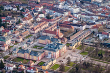 Vue aérienne de Château du nord-ouest à Bruchsal dans le département Bade-Wurtemberg, Allemagne