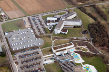 Vue aérienne de Clinique Reh Sigmund Weil à le quartier Bad Mingolsheim in Bad Schönborn dans le département Bade-Wurtemberg, Allemagne