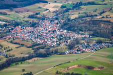 Vue aérienne de Quartier Schatthausen in Wiesloch dans le département Bade-Wurtemberg, Allemagne