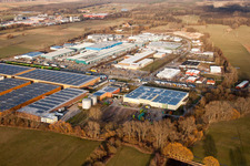 Vue aérienne de Des pneus Michelin travaillent dans la zone industrielle de Landau Ost à Landau in der Pfalz dans le département Rhénanie-Palatinat, Allemagne