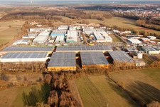 Vue oblique de Des pneus Michelin travaillent dans la zone industrielle de Landau Ost à Landau in der Pfalz dans le département Rhénanie-Palatinat, Allemagne