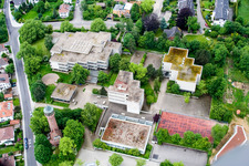 Photographie aérienne de SW, Gymnase Reuchlin à le quartier Südweststadt in Pforzheim dans le département Bade-Wurtemberg, Allemagne