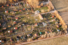 Vue aérienne de Espace jardin familial à le quartier Dammheim in Landau in der Pfalz dans le département Rhénanie-Palatinat, Allemagne