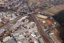 Vue aérienne de Friedrichsfeld à le quartier Rheinau in Mannheim dans le département Bade-Wurtemberg, Allemagne