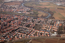Vue aérienne de Quartier Seckenheim in Mannheim dans le département Bade-Wurtemberg, Allemagne