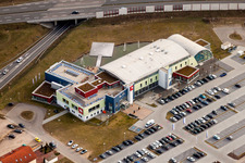 Vue aérienne de Studio de remise en forme corps et visage Pfitzenmeier Schwetzingen à Schwetzingen dans le département Bade-Wurtemberg, Allemagne