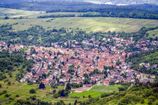 Vue aérienne de Du sud-ouest à Birkenfeld dans le département Bade-Wurtemberg, Allemagne