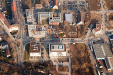 Projet EASTSITE de BAU Bauträgergesellschaft mbH à le quartier Neuostheim in Mannheim dans le département Bade-Wurtemberg, Allemagne du point de vue du drone