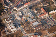 Photographie aérienne de Bague Konrad Zuse à le quartier Neuostheim in Mannheim dans le département Bade-Wurtemberg, Allemagne