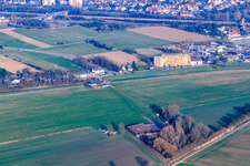 Vue aérienne de Aéroport Hockenheim à Hockenheim dans le département Bade-Wurtemberg, Allemagne