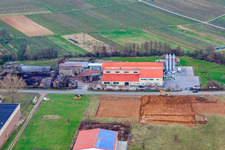 Vue aérienne de Zone industrielle An der Ahlmühle, Timrott Bio-Produkte GmbH à le quartier Ilbesheim in Ilbesheim bei Landau in der Pfalz dans le département Rhénanie-Palatinat, Allemagne