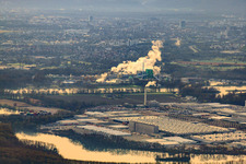 Zone industrielle d'Oberwald à Wörth am Rhein dans le département Rhénanie-Palatinat, Allemagne vue du ciel