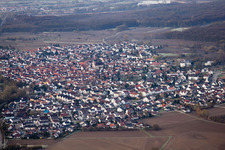 Quartier Maximiliansau in Wörth am Rhein dans le département Rhénanie-Palatinat, Allemagne vue du ciel
