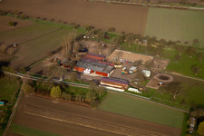 Vue aérienne de Wolfswiesenhof à Au am Rhein dans le département Bade-Wurtemberg, Allemagne