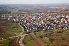 Vue oblique de Quartier Illingen in Elchesheim-Illingen dans le département Bade-Wurtemberg, Allemagne