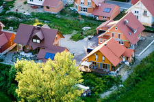 Vue oblique de Quartier Büchelberg in Wörth am Rhein dans le département Rhénanie-Palatinat, Allemagne