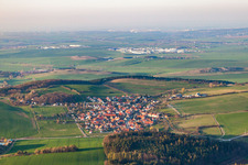Vue aérienne de Quartier Bittstädt in Amt Wachsenburg dans le département Thuringe, Allemagne
