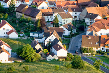 Quartier Büchelberg in Wörth am Rhein dans le département Rhénanie-Palatinat, Allemagne depuis l'avion