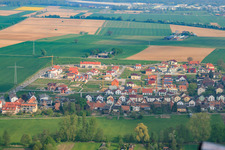 Vue aérienne de Sur la haute piste à Kandel dans le département Rhénanie-Palatinat, Allemagne